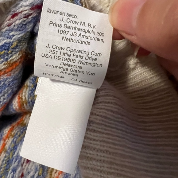 J.Crew Fair Isle Sweater Vest Blue Wool Blend Size M - Picture 6 of 7